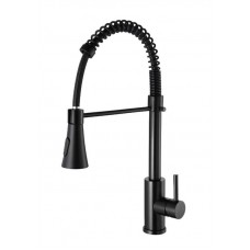 20193 - TORNEIRA PARA COZINHA PIA 1002P MONOCOMANDO GOURMET COM DUCHA 50CM PRETA DE MESA DECKCASA