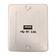 19163 - SISTEMA X CAIXA SOBREPOR TOMADA ENTRADA USB BRANCA ILUMI 6391