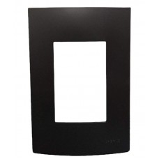 20665 - PLACA 4X2 3TECLAS PRETA MARGIRIUS 21279