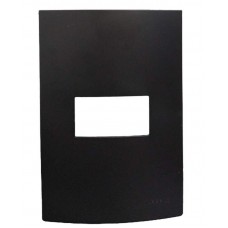 20664 - PLACA 4X2 1TECLA HORIZONTAL PRETA MARGIRIUS 21276