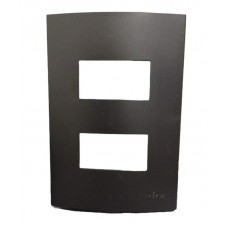 20669 - PLACA 4X2 2TECLAS HORIZONTAL DISTANTE PRETO MARGIRIUS 21278