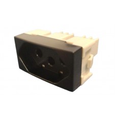 20659 - MODULO DE TOMADA(2P+T)10A PRETA MARGIRIUS CLEAN 16817