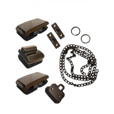 20770 - KIT 07 AL JANELA BASCULANTE VIDRO/ALVENARIA C/CORRENTE GRANDE PRETO LINHA CAPA