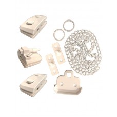 20824 - KIT 07 AL JANELA BASCULANTE VIDRO/ALVENARIA C/CORRENTE GRANDE BRANCO LINHA TRADICIONAL