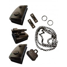 20825 - KIT 07 AL JANELA BASCULANTE VIDRO/ALVENARIA C/CORRENTE GRANDE PRETO LINHA TRADICIONAL