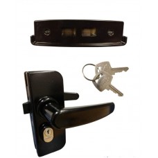 20859 - KIT MAÇANETA E CONTRA VIDRO/ALVENARIA ESQUERDO PRETO AL 1510/11AE