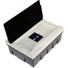 18167 - QUADRO DE DISTRIBUIÇÃO DE EMBUTIR PARA 6 DISJUNTORES DIN BRANCO COM PORTA FUMÊ BIKI 0304012