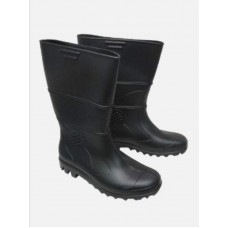 18759 - BOTA PVC PRETA CANO MÉDIO COM FORRO INTERNO N° 43 EVA PLUS