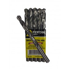 20363 - BROCA AÇO RÁPIDO 10MM PACOTE COM 5 PEÇAS FERTAK 