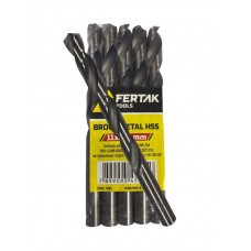 20364 - BROCA AÇO RÁPIDO 11MM PACOTE COM 5 PEÇAS FERTAK 