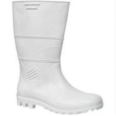 21529 - BOTA PVC BRANCA CANO MÉDIO COM FORRO INTERNO N° 43 EVA PLUS