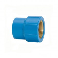 21651 - LUVA PVC AZUL COM BUCHA DE LATÃO 20MM X 1/2