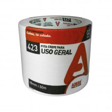 21749 - FITA CREPE ADERE 423 LARGA 48MM X 50M USO GERAL E PINTURA PACOTE COM 2 ROLOS