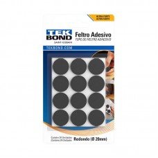 21966 - FELTRO DE LA 20MM REDONDO PRETO 24PC TEKBOND