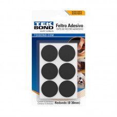 21967 - FELTRO DE LA 30MM REDONDO PRETO 12PC TEKBOND