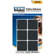 21971 - FELTRO DE LA 30MM QUADRADO PRETO 12PC TEKBOND