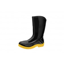 22071 - BOTA DE PVC VULCAFLEX PRETA COM AMARELO CANO MÉDIO COM FORRO INTERNO N° 41 MARLUVAS C.A. 42291