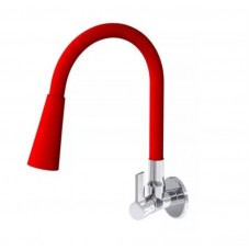 22121 - TORNEIRA PARA COZINHA PIA VERMELHA FLEXÍVEL 2 JATOS DE PAREDE COM 1/4 DE VOLTA DAISH