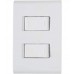 CONJUNTO LIZ 4X2 DE 1 INTERRUPTOR SIMPLES E 1 INTERRUPTOR PARALELO 10A BRANCO TRAMONTINA 57170/045