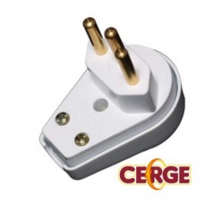 22516 - PINO MACHO GIGANTE PRENSA CABO (2P+T) 10A BRANCO CERGE 803C