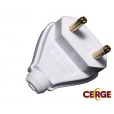22523 - PINO TRIANGULO PLUG DESMONTÁVEL 2P 10A BRANCO CERGE 308C