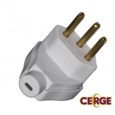 22524 - PINO TRIANGULO PLUG DESMONTÁVEL (2P+T) 10A BRANCO CERGE 308C3