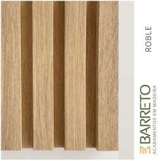 22531 - PAINEL RIPADO TRADICIONAL MDF COMUM CONCEPT ROBLE NATUR 7 RIPAS 270CM X 35CM (15MM) BARRETO 0,945M² 