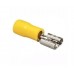 TERMINAL ENCAIXE FÊMEA PRÉ-ISOLADO AMARELO 4-6MM ELETROKIT REF. FDD 5.5-250 CARTELA COM 20 PEÇAS