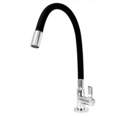 22831 - TORNEIRA PRETA FLEXÍVEL PARA COZINHA PIA 2169 C65 DE MESA COM 1/4 DE VOLTA ALPHA 