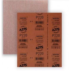 22842 - FOLHA LIXA NO FIL GRÃO 220 A275 SECO 230X280 PARA LACA/VERNIZ PACOTE COM 50 PEÇAS NORTON P0220