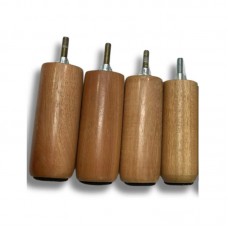 23102 - PÉ TUBO REGULÁVEL PARA MÓVEIS 10CM X 5CM MADEIRA MOGNO PACOTE COM 4 PEÇAS PAULICEIA MADEIRAS