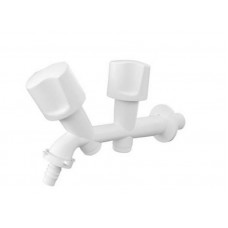 23123 - TORNEIRA PARA MÁQUINA DE LAVAR/TANQUE TIPO TULIPA BRANCA POLIPROPILENO SOCEL 1055