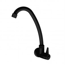 23187 - TORNEIRA ORQUÍDEA PAREDE PARA COZINHA PIA BICA MÓVEL ALTA PRETA SLIM ABS CONVENCIONAL SOCEL 1073