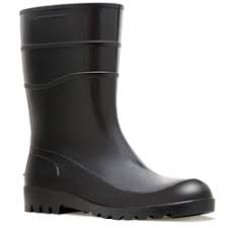 10408 - BOTA PVC PRETA CANO MÉDIO COM FORRO INTERNO N° 38 EVA PLUS