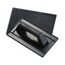 14837 - DESEMPENADEIRA PVC ESTRIADA 18X30 PRETA EMAVE