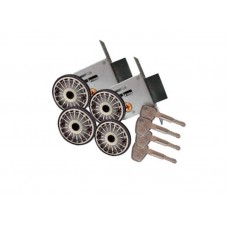 22-3196 - TRAVA DE SEGURANÇA TETRA DUPLA F2000 LATÃO OXIDADO CHAVE ZAMAC ALIANCA