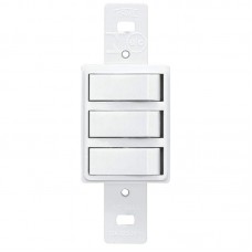 11-0804 - MÓDULO DE 2 INTERRUPTORES SIMPLES + 1 PARALELO BRANCO ILUMI 2025/0