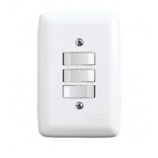 11-0708 - CONJUNTO DE 3 INTERRUPTORES SIMPLES BRANCO ILUMI 2019