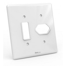 10217 - PLACA 4X4 DE 1 TOMADA(2P+T) + 1 INTERRUPTOR ILUMI 249F1