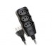 EXTENSÃO CABO PP 3 SAÍDAS 3X0,75MM² COM 20 METROS (2P+T) 10A BIVOLT PRETA FC 26550