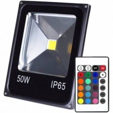 17091 - REFLETOR LED  50W COLOR C/CONTROLE IP66