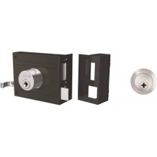 17970 - FECHADURA TETRA 1701/100 PARA PORTÃO PRETO FOSCO STAM 