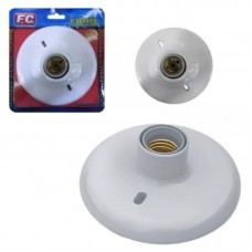 10999 - PLAFON COM SOQUETE DE LOUÇA BRANCO FC
