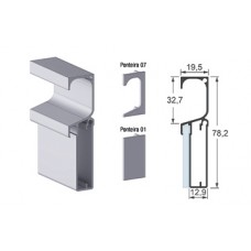 15776 - PERFIL PUXADOR 3MT P/PORTA DE VIDRO INOX ALTERNATIVA 3178T