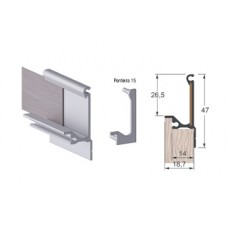 15752 - PERFIL PUXADOR 3MT 18MM ANODIZADO ALTERNATIVA 4030T