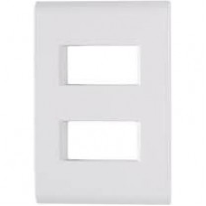 13751 - PLACA 4X2 LIZ 2 TECLAS DISTANTE BRANCA TRAMONTINA 57106/106 S/EMBALAGEM