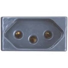 12317 - MODULO LIZ DE TOMADA(2P+T)20A PRETO TRAMONTINA 57215/038 