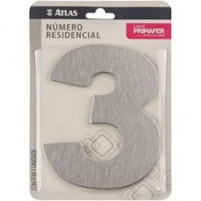 16963 - NUMERO RESIDENCIAL C/ ADESIVO ACM ESCOVADO (3)ATLAS