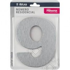 16969 - NUMERO RESIDENCIAL C/ ADESIVO ACM ESCOVADO (9) ATLAS