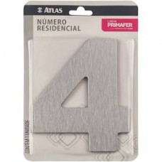 16964 - NUMERO RESIDENCIAL C/ ADESIVO ACM ESCOVADO (4)ATLAS